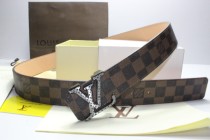 Super Perfect Quality LV Belts(100% Genuine Leather,Steel Buckle)-084
