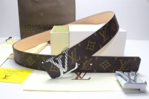 Super Perfect Quality LV Belts(100% Genuine Leather,Steel Buckle)-053