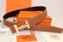 Super Perfect Quality Hermes Belts(100% Genuine Leather,Reversible Steel Buckle)-048