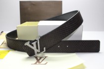 Super Perfect Quality LV Belts(100% Genuine Leather,Steel Buckle)-137