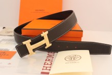 Super Perfect Quality Hermes Belts(100% Genuine Leather,Reversible Steel Buckle)-073