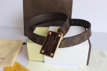Super Perfect Quality LV Belts(100% Genuine Leather,Steel Buckle)-019