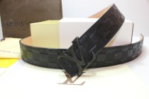 Super Perfect Quality LV Belts(100% Genuine Leather,Steel Buckle)-204