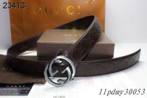 Super Perfect Quality Gucci Belts(100% Genuine Leather,Steel Buckle)-097