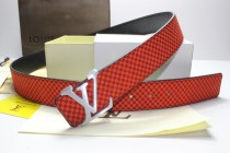 Super Perfect Quality LV Belts(100% Genuine Leather,Steel Buckle)-095