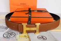 Super Perfect Quality Hermes Belts(100% Genuine Leather,Reversible Steel Buckle)-005