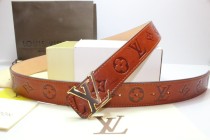 Super Perfect Quality LV Belts(100% Genuine Leather,Steel Buckle)-250