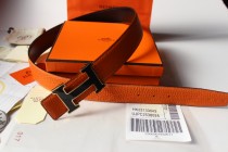Super Perfect Quality Hermes Belts(100% Genuine Leather,Reversible Steel Buckle)-036