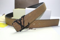 Super Perfect Quality LV Belts(100% Genuine Leather,Steel Buckle)-158
