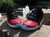 Perfect Air Jordan 11 Low Red Python shoes