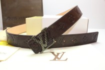 Super Perfect Quality LV Belts(100% Genuine Leather,Steel Buckle)-219