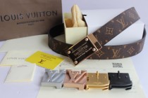 Super Perfect Quality LV Belts(100% Genuine Leather,Steel Buckle)-026