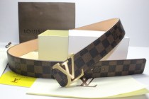 Super Perfect Quality LV Belts(100% Genuine Leather,Steel Buckle)-079
