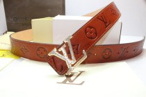 Super Perfect Quality LV Belts(100% Genuine Leather,Steel Buckle)-253