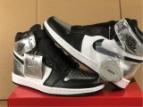 Authentic Air Jordan 1 Silver Toe original box