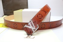 Super Perfect Quality LV Belts(100% Genuine Leather,Steel Buckle)-256