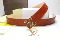 Super Perfect Quality LV Belts(100% Genuine Leather,Steel Buckle)-244