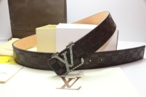 Super Perfect Quality LV Belts(100% Genuine Leather,Steel Buckle)-264