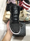 Authentic Air Jordan 1 LV black with suitcase