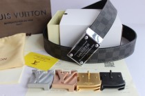 Super Perfect Quality LV Belts(100% Genuine Leather,Steel Buckle)-032