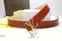 Super Perfect Quality LV Belts(100% Genuine Leather,Steel Buckle)-247