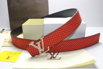 Super Perfect Quality LV Belts(100% Genuine Leather,Steel Buckle)-088