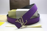 Super Perfect Quality LV Belts(100% Genuine Leather,Steel Buckle)-173