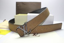 Super Perfect Quality LV Belts(100% Genuine Leather,Steel Buckle)-161
