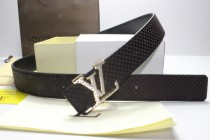 Super Perfect Quality LV Belts(100% Genuine Leather,Steel Buckle)-129
