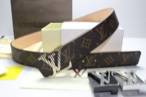 Super Perfect Quality LV Belts(100% Genuine Leather,Steel Buckle)-060