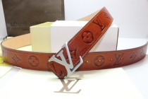Super Perfect Quality LV Belts(100% Genuine Leather,Steel Buckle)-258