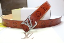 Super Perfect Quality LV Belts(100% Genuine Leather,Steel Buckle)-259