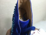 Authentic Christian Louboutin Blue with Shinny Spikes