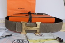 Super Perfect Quality Hermes Belts(100% Genuine Leather,Reversible Steel Buckle)-013