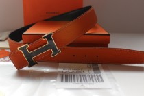 Super Perfect Quality Hermes Belts(100% Genuine Leather,Reversible Steel Buckle)-034