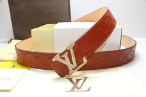 Super Perfect Quality LV Belts(100% Genuine Leather,Steel Buckle)-236