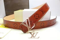 Super Perfect Quality LV Belts(100% Genuine Leather,Steel Buckle)-249