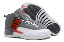 Perfect Jordan 12 shoes(grey and white)