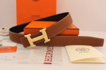 Super Perfect Quality Hermes Belts(100% Genuine Leather,Reversible Steel Buckle)-077