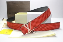Super Perfect Quality LV Belts(100% Genuine Leather,Steel Buckle)-094