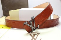 Super Perfect Quality LV Belts(100% Genuine Leather,Steel Buckle)-242