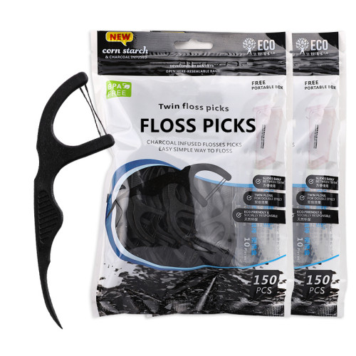 Eco Friendly Dental Floss Picks Natural Biodegradable Sustainable Dental Flossers for Oral Care
