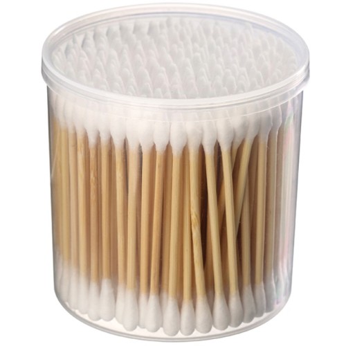Bamboo Cotton Swabs Double Round Tips Biodegradable Cotton Buds