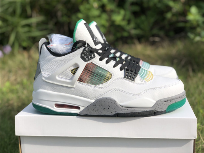 Air Jordan 4 Retro Lucid Green Rasta AQ9129-100