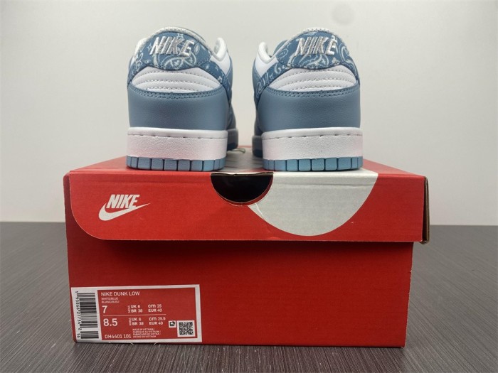 【Free shipping】Dunk Low Blue Paisley DH4401-101