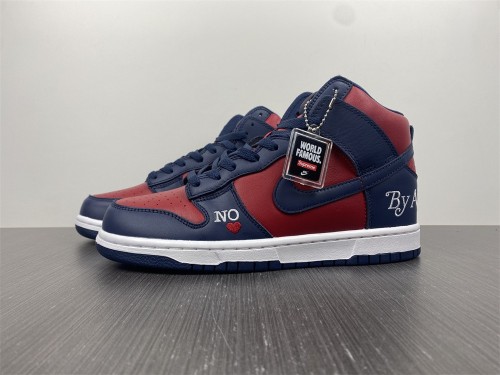 【Free shipping】SB Dunk High Supreme By Any Means Navy  DN3741-600