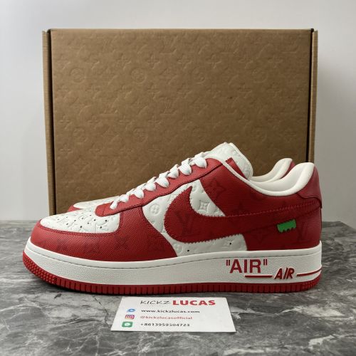 L*V x Air Force 1 Low By Virgil Abloh White Red