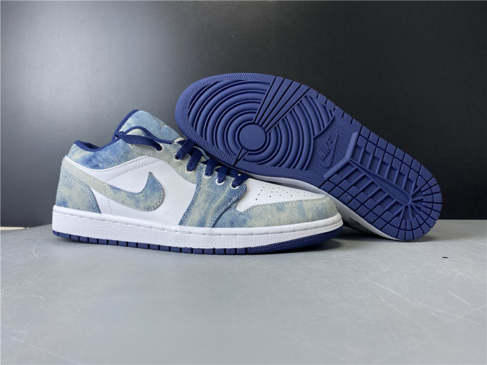 Air Jordan 1 Low Washed Denim  CZ8455-100