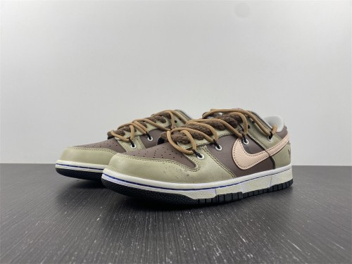 Dunk Low Customized Brown Pink DD3363-002