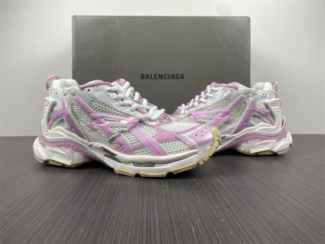 Men Women B*lenciaga Runner Pink White MK220927-3